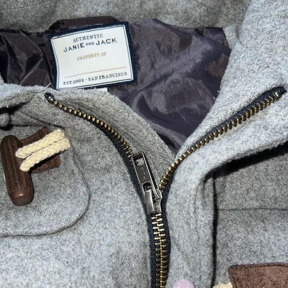 Janie and Jack kids boys wool gray coat size 7 to 8 years - Picture 5 of 9